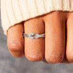 The Love Between Mother and Daughter is Forever Mother Daughter Ring, Story Jewellery Mother Daughter Square Knot Ring for Women, Friends, Mothers Day Birthday Christmas Gifts Jewelry Gift for Women - Image 2